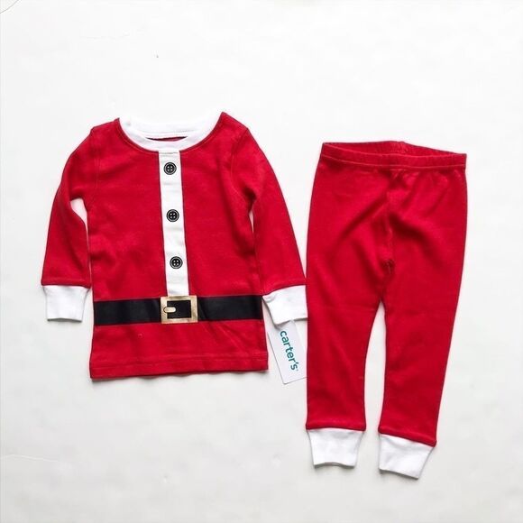 Carters NWT Santa suit pajama set 12m/ 18m/ 24m - Picture 1 of 4